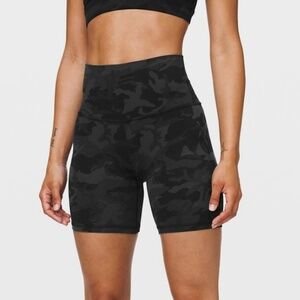 Lululemon Align HR Shorts Incognito Camo Black Grey Shorts 6 inch Inseam